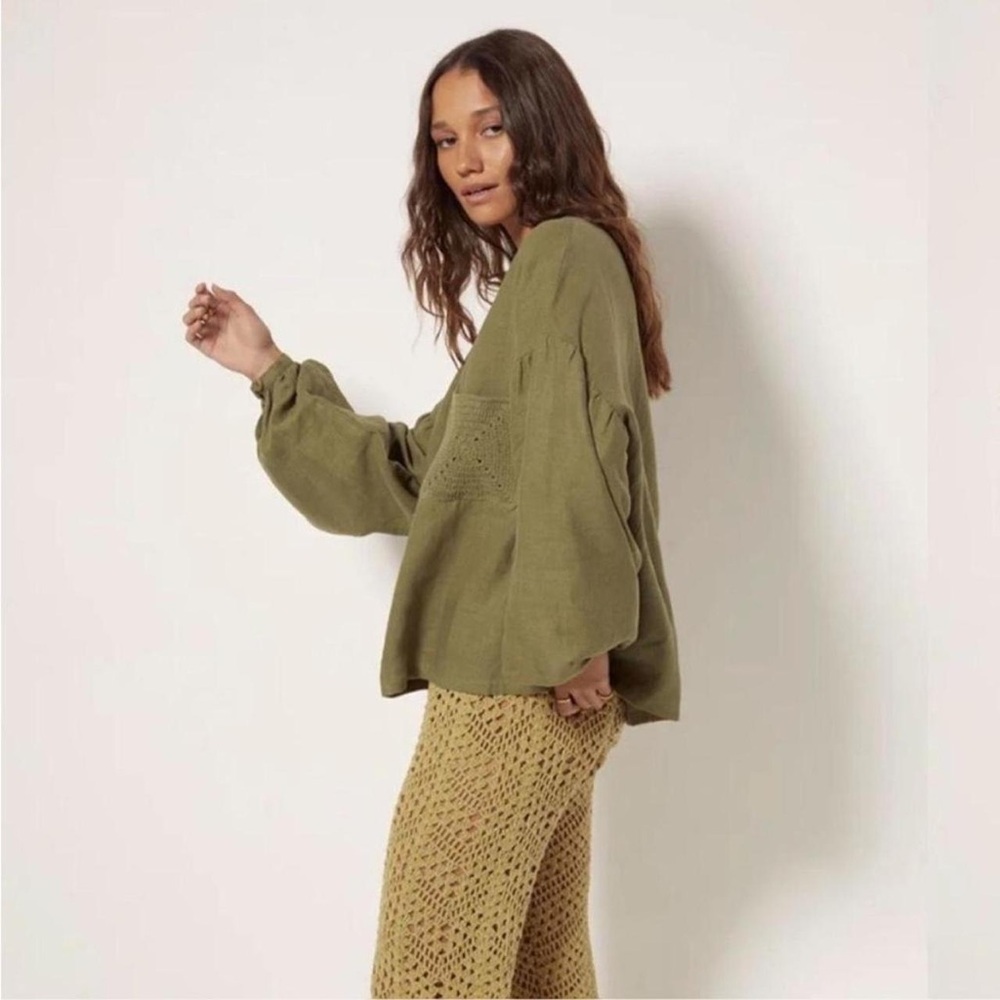 ✨LAST DAY✨ NWT Maurie and Eve All Yours Linen Blouse - Picture 3 of 8